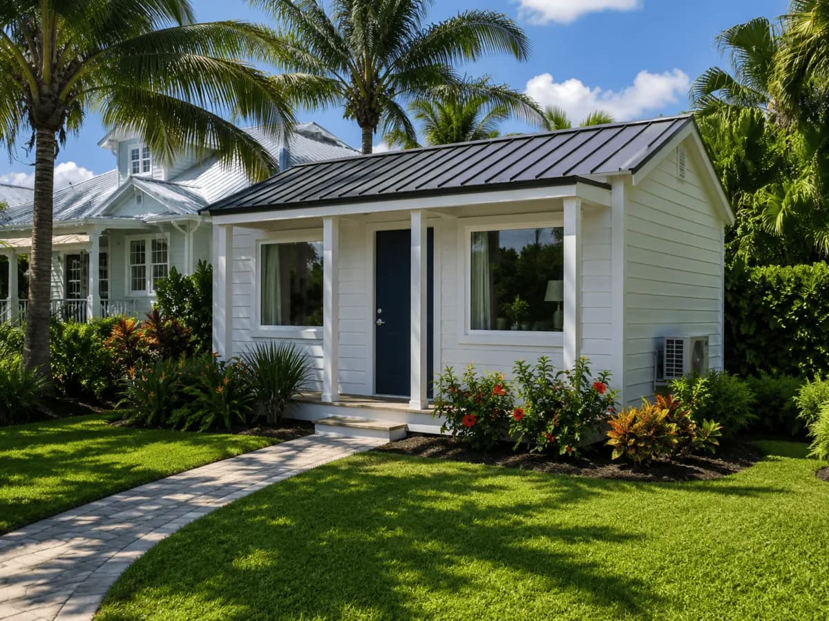 Representative container-based guest-space design in a Southwest Florida setting