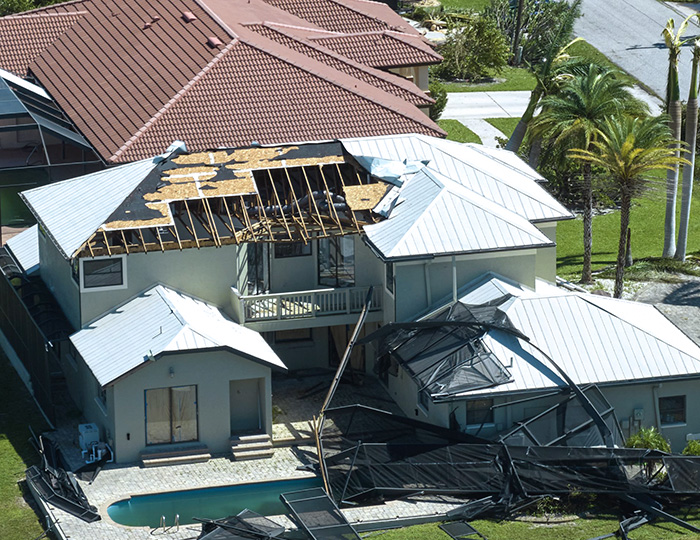 Hurricane Damaged Florida House